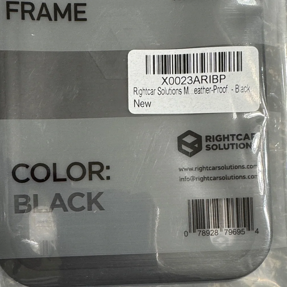 Black Silicone Motorcycle License Plate Frame
